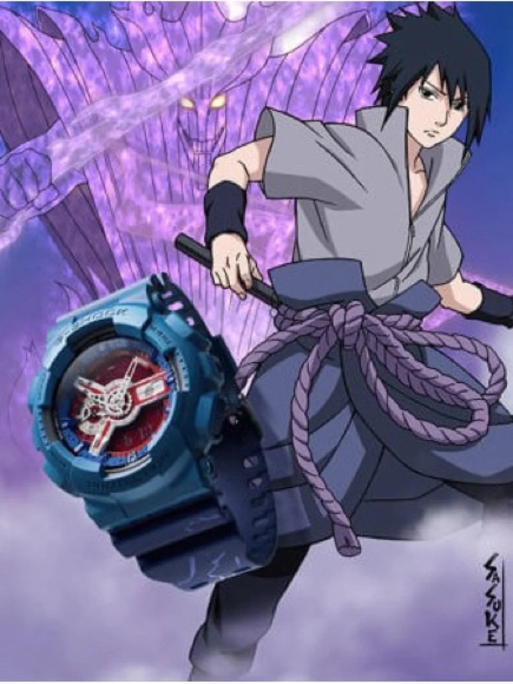 Blue Sports Digital-Analog Watch Naruto Gshock